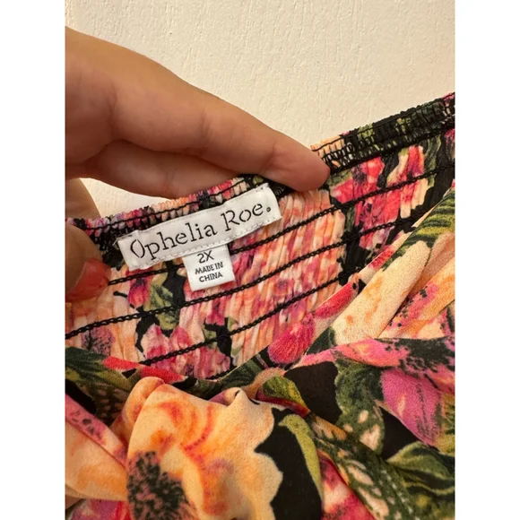 Ophelia Roe Floral Maxi Dress Size 2X Plus Size - Picture 3 of 7